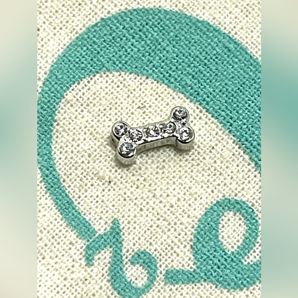 Origami Owl Jewelry - Origami Owl Living Lockets HTF Retired Crystal Dog Bone Floating Charm